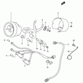 Схема вузла: Спідометр для Suzuki GZ125 Marauder