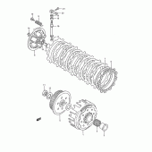 Схема вузла: Зчеплення (Model k/l/m) для Suzuki RM250