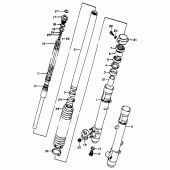 Схема вузла: Передня вилка для Suzuki DR350