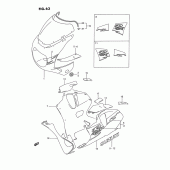 Схема вузла: Передній обтічник (Model r 1uj, c3r) для Suzuki GSX-R750