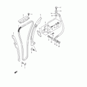 Схема узла: Цепь ГРМ & Натяжитель & Успокоитель для Suzuki GSX1300 Hayabusa