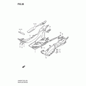 Схема вузла: Полик & Нижня підкрилка для Suzuki AN400 Burgman (EU analogue of SkyWave)