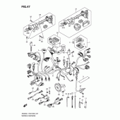 Схема узла: Электропроводка (An400al1 e33) для Suzuki AN400 Burgman (EU analogue of SkyWave)