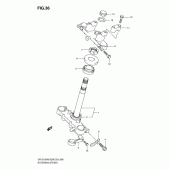 Схема вузла: Рульова траверса (E28) для Suzuki DR-Z125 DR-Z125L