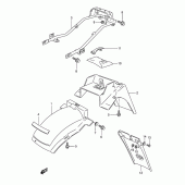 Схема узла: Заднее крыло (Model m/n/p/r) для Suzuki DR800