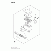 Схема узла: Передний тормозной цилиндр для Suzuki DL1000 V-Strom