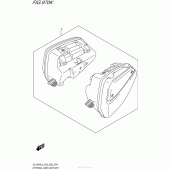 Схема вузла: Задній кофр (Опція) для Suzuki DL1000 V-Strom