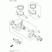 Схема вузла: Колінчастий вал & Поршень для Suzuki RM-Z450