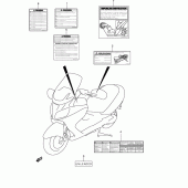 Схема вузла: Інформаційні наклейки для Suzuki AN650 Burgman (EU analogue of SkyWave)