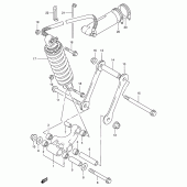 Схема вузла: Важіль прогресії (Model s/t/v/w) для Suzuki GSX-R1100