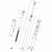 Схема вузла: Передня вилка для Suzuki VL125 Intruder LC