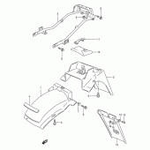 Схема вузла: Заднє крило для Suzuki DR800