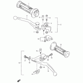 Схема вузла: Ручки керма для Suzuki GSX750 Katana