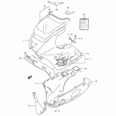 Схема вузла: Облицювальні елементи (Model r/t) для Suzuki GSX250 Across