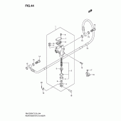 Схема вузла: Задній гальмівний циліндр Suzuki RM-Z250