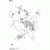 Схема вузла: Throttle Body (Vzr1800Bzl4 E28) для Suzuki VZR1800 Boulevard M109R BOSS