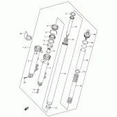 Схема вузла: Передня вилка (Gsf650sk5/suk5/sak5/suak5/sk6/suk6/sak6/suak6) для Suzuki GSF650 Bandit S