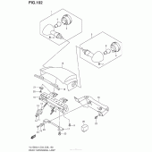 Схема вузла: Rear Turnsignal Lamp (Vl1500L4 E03) для Suzuki VL1500 Boulevard C90