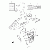 Схема вузла: Передній обтічник (Model r) для Suzuki DR800