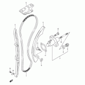 Схема узла: Цепь ГРМ & Натяжитель & Успокоитель для Suzuki DR-Z400 DR-Z400E