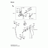 Схема вузла: Передній гальмівний циліндр Suzuki RM-Z250