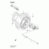 Схема узла: Заднее колесо (An650k7/k8/k9/l0) для Suzuki AN650 Burgman (EU analogue of SkyWave)