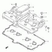 Схема узла: Клапанная крышка для Suzuki GSX750 Katana
