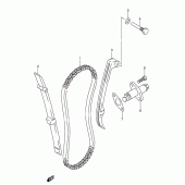 Схема вузла: Ланцюг ГРМ & Натягувач & Заспокоювач для Suzuki RV125