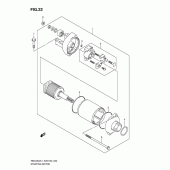 Схема узла: Стартер электрический для Suzuki RMX450