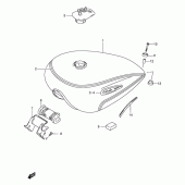 Схема вузла: Паливний бак для Suzuki VS1400 Intruder 1400