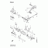 Схема узла: Копирный вал & Вилки & Вал переключения для Suzuki SV650