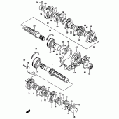Схема вузла: Трансмісія для Suzuki GSF1200 Bandit
