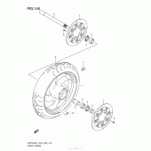 Схема узла: Переднее колесо (Vzr1800Zl4 E03) для Suzuki VZR1800 Boulevard M109R