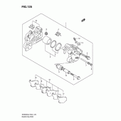 Схема вузла: Задній гальмівний супорт (Sv650sal2 e24) для Suzuki SV650