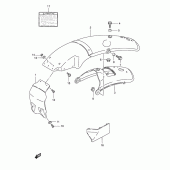 Схема узла: Заднее крыло (Model l, model r e1) для Suzuki TS125