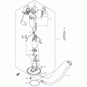 Схема вузла: Паливний насос (Model k2/k3) для Suzuki DL1000 V-Strom