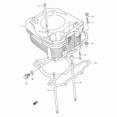 Схема узла: Цилиндр для Suzuki DR800