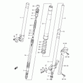 Схема вузла: Передня вилка (Model k) для Suzuki RMX250
