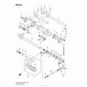 Схема вузла: Копірний вал & Вилки & Вал перемикання для Suzuki VZ1500 Boulevard M90