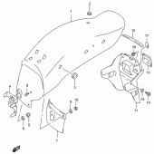 Схема узла: Заднее крыло (Model k3) для Suzuki GZ250 Marauder