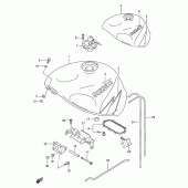 Схема вузла: Паливний бак (Model w) для Suzuki GSX-R750