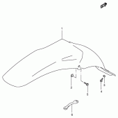 Схема вузла: Заднє крило для Suzuki RM125