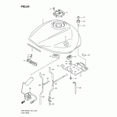 Схема вузла: Паливний бак (Gsf1250sal1 e24) для Suzuki GSF1250 Bandit S