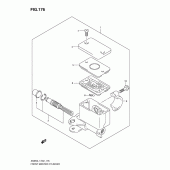 Схема узла: Передний тормозной цилиндр для Suzuki AN650 Burgman (EU analogue of SkyWave)