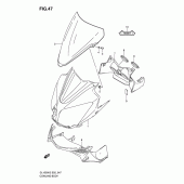 Схема вузла: Передній обтічник (Model k2/k3) для Suzuki DL1000 V-Strom