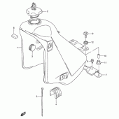 Схема узла: Топливный бак (Model r) для Suzuki TS125