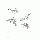 Схема узла: Подножка & Подставка для Suzuki TS250