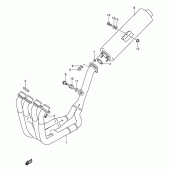 Схема вузла: Вихлопна система для Suzuki GSX-R750