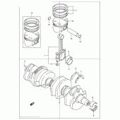 Схема вузла: Колінчастий вал & Поршень для Suzuki GSF1200 Bandit