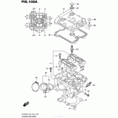 Схема вузла: Головка циліндра (Задня) для Suzuki DL650 V-Strom